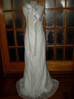 New Ignite Evenings Ivory Lace Glitter Dress Size 20W