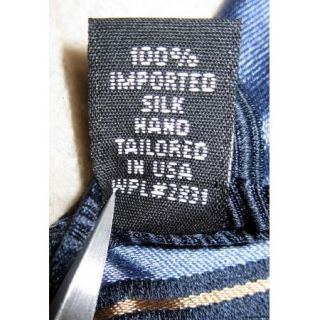 Ike Behar Men’s Navy Striped Silk Classic Woven Tie Necktie