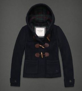 Abercrombie Fitch Ilana Toggle Hooded Winter Wool Coat Jacket A F 2012