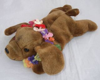 Hawaiian Collectibles Plush Beanbag Ilio Puppy Dog Lei