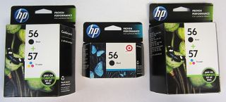 HP Combo Pack 3 56 Blacks and 2 57 Tri Color Office Jet Ink Cartridges