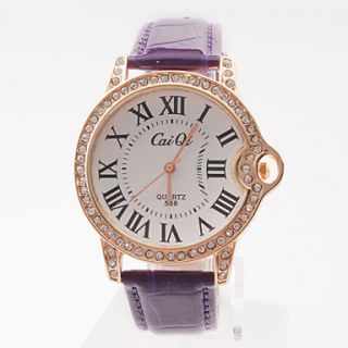 EUR € 6.80   Dame romerske Number Design PU Analog Quartz Wrist