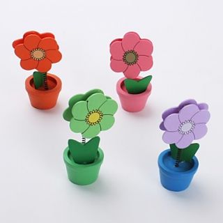USD $ 3.69   Novelty Wooden Flowerpot Memo Clip (Random Color),