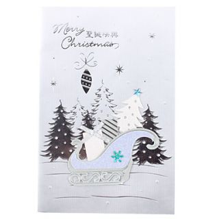 10 Pack de Natal Presentes oco Padrão Cartão do Natal com Envelope