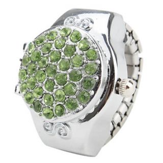 EUR € 3.05   kvinder krystal design legering analog quartz ring ur