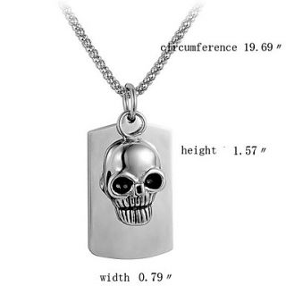 USD $ 13.19   Titanium 316L Stainless Steel Skeleton Skull Pendant