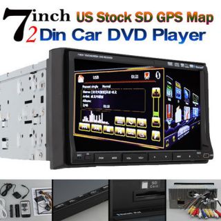 GPS Navigation 7 in Dash Car DVD CD Radio Player TV Stereo iPod