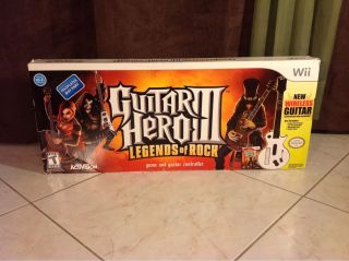 GUITAR HERO III LEGENDS OF ROCK GAME AND GUITAR CONTROLLER FOR WII NEW
