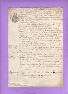 Old French Legal Document 1865 Timbre Imperial