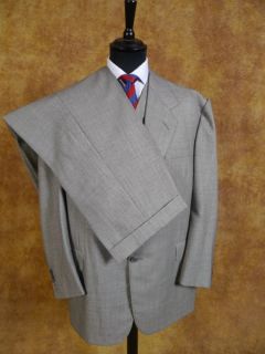 1991 Tommy Nutter Savile Row Full Bespoke Grey s B 3 Piece Suit 44L