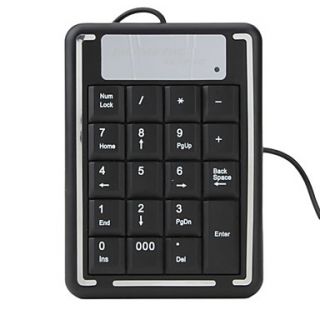 portátil USB 19 botões do teclado numérico para laptop e notebooks