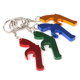 USD $ 1.19   Pistol Shaped Bottle Opener Keychain (Random Color),