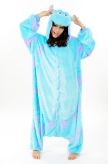 Sulley Costume Monster Inc Disney Fleece KIGURUMI Japan Cosplay Adult