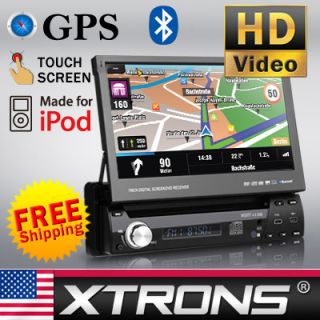 D712G 7 in Dash Car Single DIN Digital Touch Screen DVD Player GPS