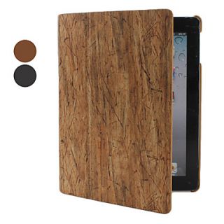 USD $ 21.99   Wood Grain Pattern PU Leather Case with Stand for The