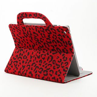 USD $ 23.99   Furry Leopard Skin Handbag and Stand for iPad 2