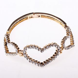 EUR € 5.23   Hollow Heart Crystal Ingelegd armband, Gratis