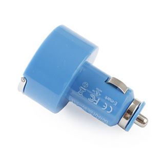USB Power Adapter Car Charger für iPhone und iPad (blau, DC 12 ~ 24V