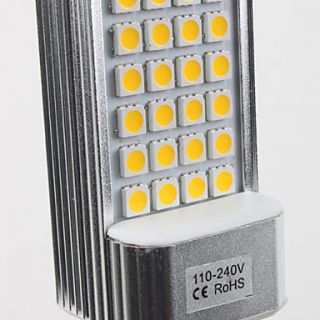 g24 9w 60x5050 SMD 520 600lm 2500 3500k Ampoule lumière blanche