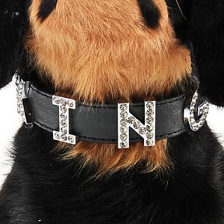 Stile del collare regolabile strass re per i cani (Collo 15 25cm