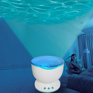 USD $ 23.39   Romantic Ocean Wave Projector Night Light Speaker Lamp