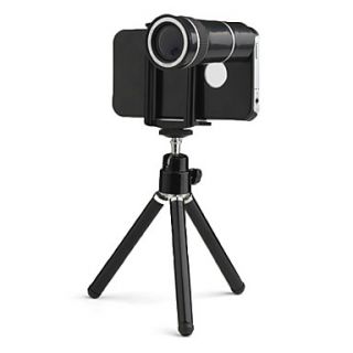 USD $ 26.99   10x Zoom Telescope Lens w/ Tripod & Back Case for iPhone