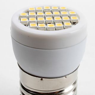 E27 1.5W 24x3528 SMD 50 60lm 2800 3200K varm hvit lys LED flekk pære