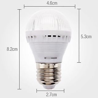 E27 3W 270 300LM 6000 6500K Natural White Light LED Ball Lampe (220V