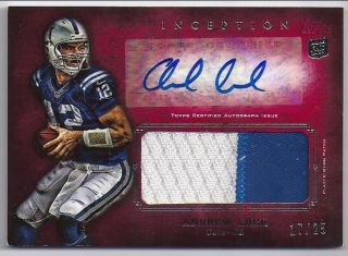 2012 Topps Inception Rookie Jumbo Patch Autographs Red #AJPAL Andrew