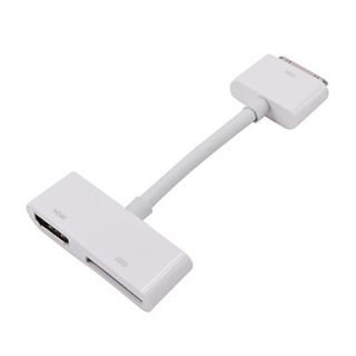 1080P Apple 30pin Male to HDMI & Apple 30pin Female Adapter Cable for