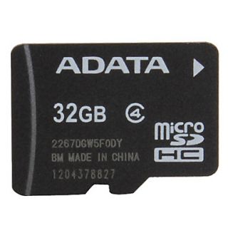 USD $ 32.29   32GB ADATA Class 4 MicroSDHC Memory Card,