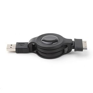 USD $ 16.39   Retractable USB Cable With Apple 30Pin Port,