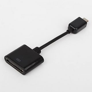 Micro USB Male to Apple 30 Pin Female Charge and Sync Cable for iPad