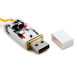USD $ 46.49   32GB Chinese Lotus Flower Style USB Flash Drive (White