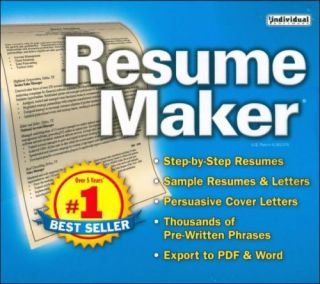Resume Maker 12 from Individual Software Get Noticed Windows 98 Me