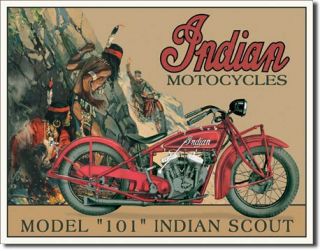 Indian Motorcycle Parts Service Garage Retro Tin Sign