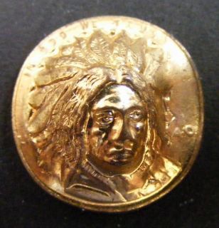 POP OUT / Repousse INDIAN FACE FRONT ON WHEAT CENT Extremely RARE GOLD
