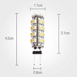 G4 2.5W 38x3528 SMD 180 200LM 3000 3500K luz blanca cálida Bombilla