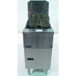 Used Pitco SG14 Stainless 40IB Natural Gas Deep Fat Food Fryer