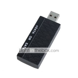 USD $ 10.40   USB 2.0 to SATA + eSATA Bridge Adapter Dongle,