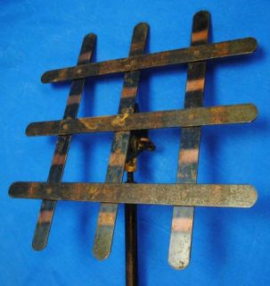 Old Vtg Antique Industrial Folding Music Stand Lecture Lamp Light Base
