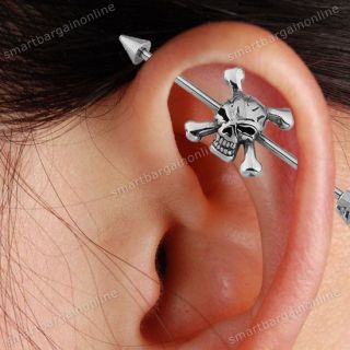  Steel Long Industrial Bar Ear Cartilage Barbell Piercing