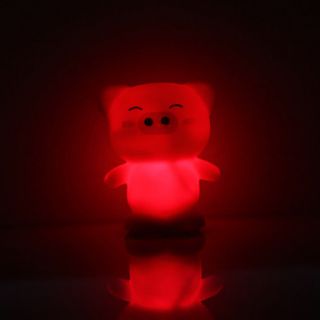 USD $ 2.29   Cute Pig Shaped Colorful Light LED Night Lamp (3xLR44