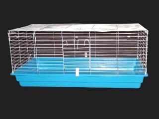 100cm Large Indoor Rabbit Cage Hutch Blue Base Galvanized   Factory