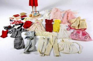  Cut Barbie 1958 w Case 1962 Baby Clothes Outfits Shoes Lot