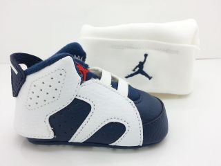  ] Infants Baby Crib Air Jordan 6 Retro Olympic w/ Cap Gift Pack Soft