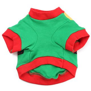 USD $ 5.49   Santa Claus Style Cotton T shirt for Dogs (Green,XS L