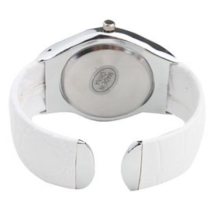 USD $ 8.49   Stylish Bracelet Band Wrist Watch with Crystals   White