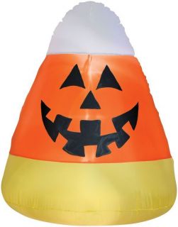 Inflatable Candy Corn Halloween Yard Decoration Air Filled Lights Fun