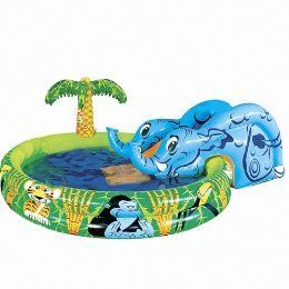 Banzai Spray N Splash Elephant Inflatable Pool Slide